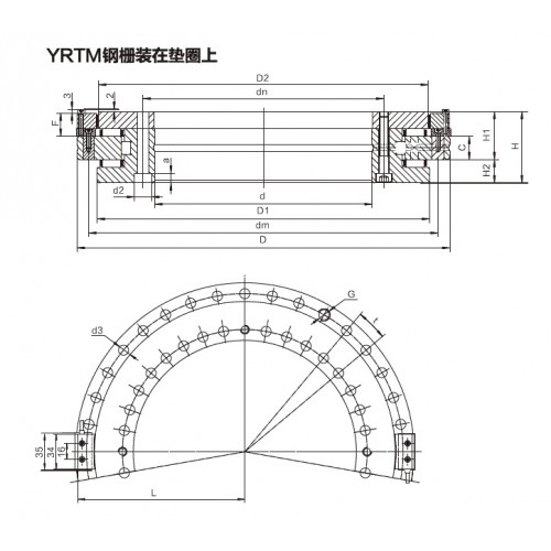 带角度测量系统双向推力圆柱滚子轴承YRTM260YRTM325图2